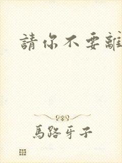 请你不要离开我