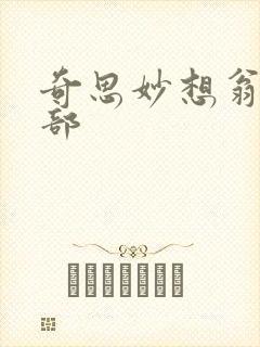 奇思妙想翁十三部封面