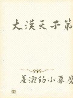 大汉天子第一部封面