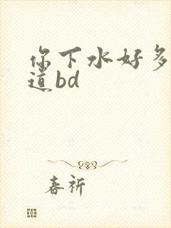 你下水好多下水道bd