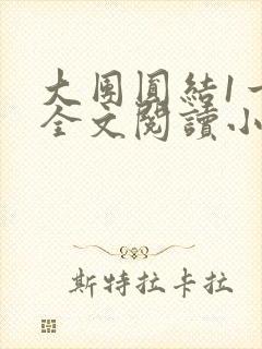 大团圆结1一6全文阅读小说