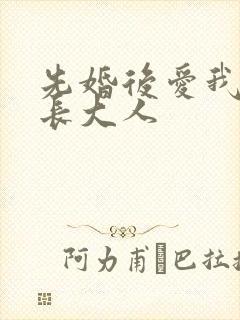 先婚后爱我的市长大人封面