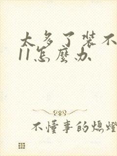 太多了装不下h11怎么办