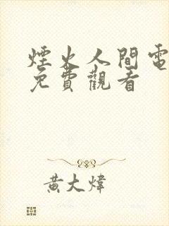 烟火人间电视剧免费观看