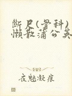 断尺(骨科) 懒散蒲公英