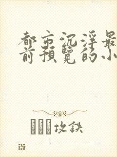 都市沉浮最快超前预览的小说3030