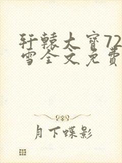 轩辕大宝720雪全文免费阅读封面