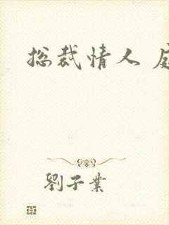 总裁情人 庭妍封面