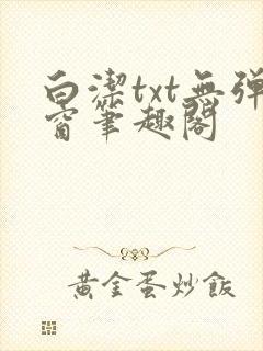 白洁txt无弹窗笔趣阁