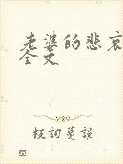 老婆的悲哀小说全文