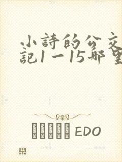 小诗的公交车日记1一15哪里能看