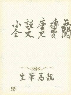 小说唐砖无弹窗全文免费阅读