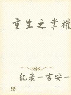 重生之掌权天下