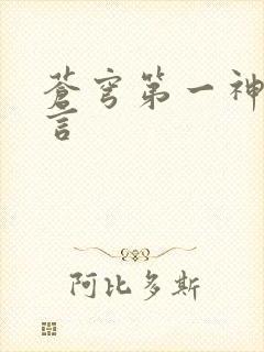 苍穹第一神功景言封面