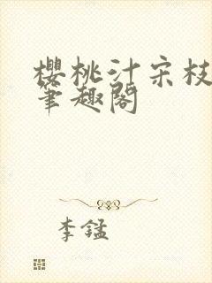 樱桃汁宋枝江野笔趣阁