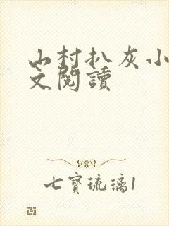 山村扒灰小说全文阅读封面