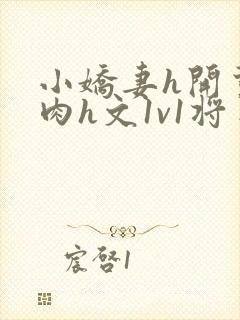 小娇妻h开荤粗肉h文1v1将军封面