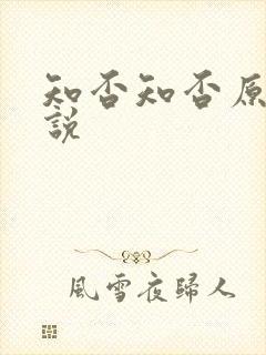 知否知否原著小说