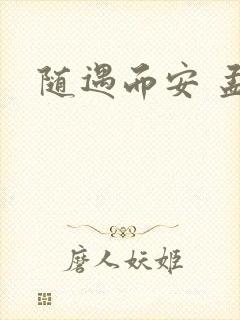随遇而安 孟非封面