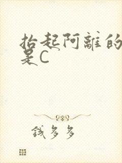 抬起阿离的腿就是C