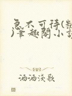 急不可待(糙汉)笔趣阁小说内容