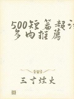 500短篇超污多肉推荐