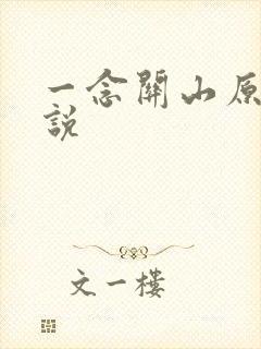 一念关山原著小说