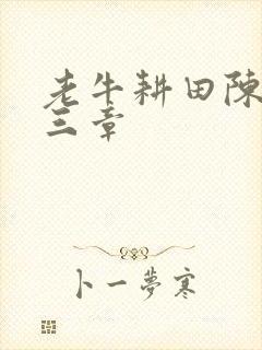 老牛耕田陈雪第三章