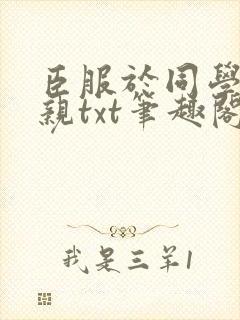 臣服于同学的母亲txt笔趣阁