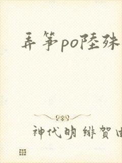 弄筝po陆殊词封面