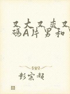 又大又爽又黄无码A片男和男