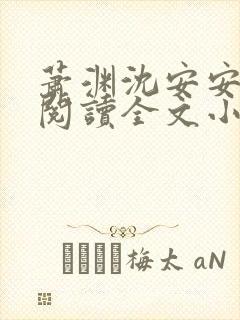 萧渊沈安安免费阅读全文小说