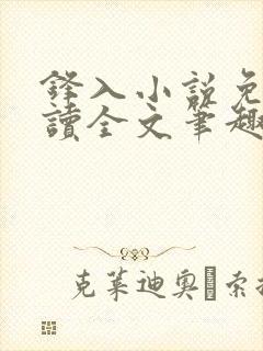 锋入小说免费阅读全文笔趣阁