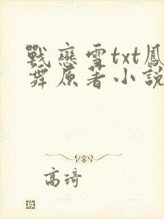 战恋雪txt凤舞原著小说封面