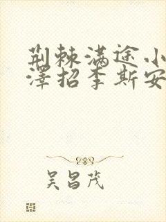 荆棘满途小说李泽招李斯安封面