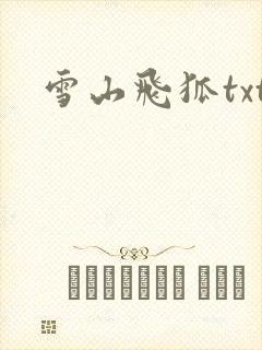 雪山飞狐txt