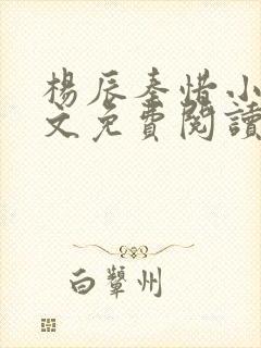 杨辰秦惜小说全文免费阅读完整版