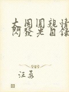 大团圆亲情会闪闪发光目录