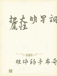 把大明星调成专属性