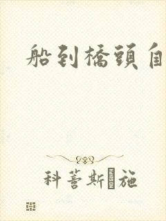 船到桥头自然沉封面