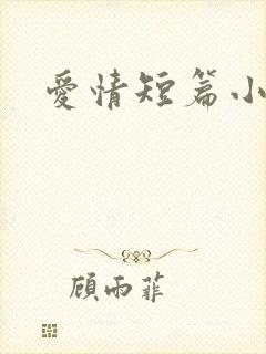 爱情短篇小说封面