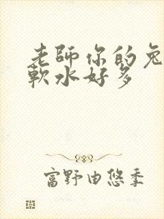 老师你的兔子好软水好多