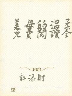 美母的温柔小说免费阅读全文笔趣阁封面