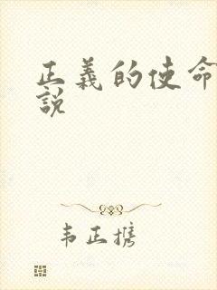 正义的使命 小说