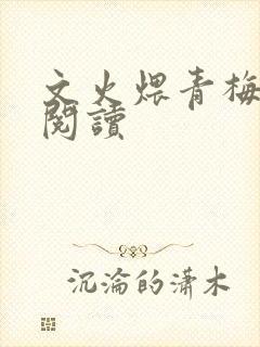 文火煨青梅免费阅读