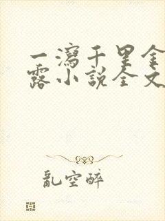 一泻千里金银花露小说全文免费阅读