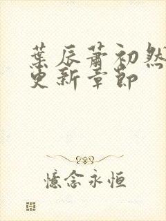 叶辰萧初然最快更新章节封面