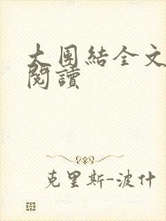 大团结全文免费阅读封面