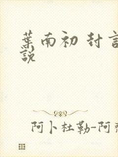 叶南初 封言小说