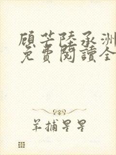 顾芒陆承洲小说免费阅读全文免费阅读下载